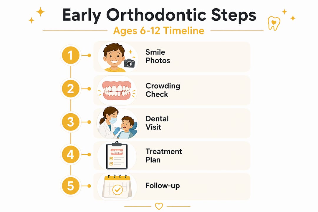Timeline for pediatric orthodontic milestones
