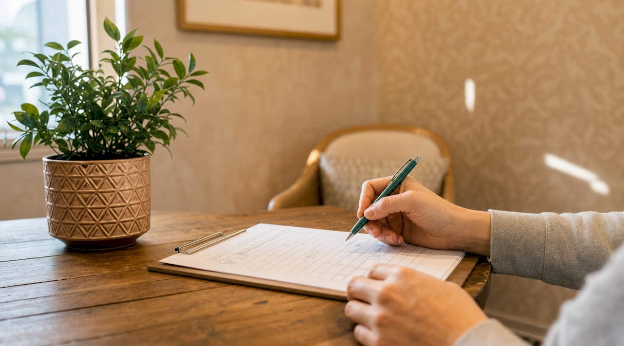 Hands filling out dental insurance claim form