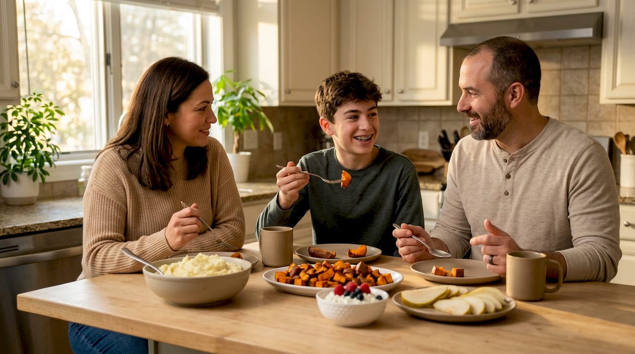 Healthy soft food meal for braces diet