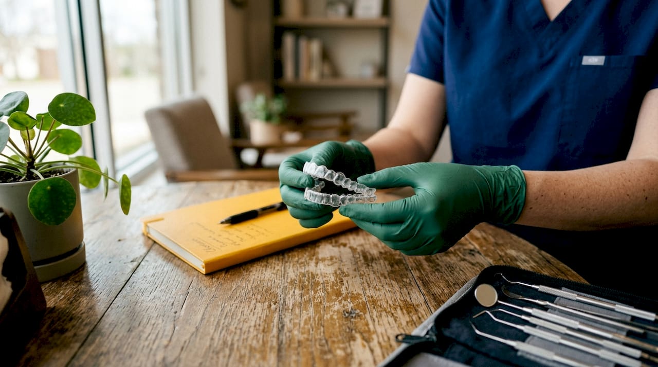 Hands holding clear trays showing cost factors