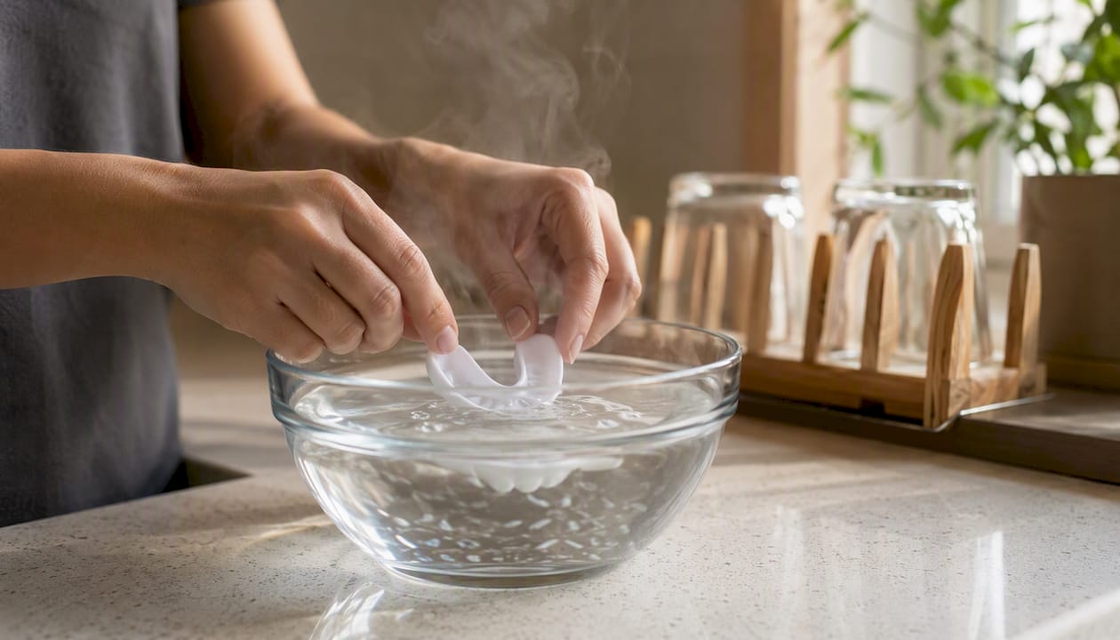 Hands softening boil-and-bite dental tray